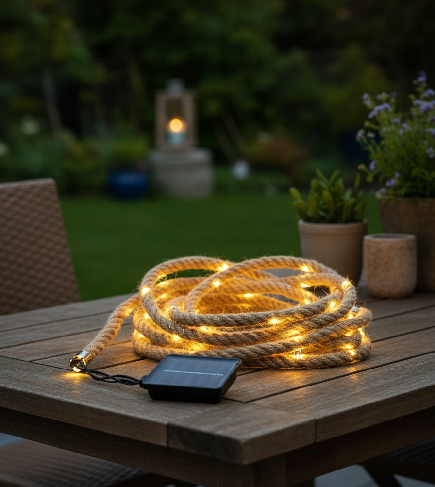 Weltbild Solar-Lichterkette 60 LEDs Seillicht Außenbeleuchtung Garten